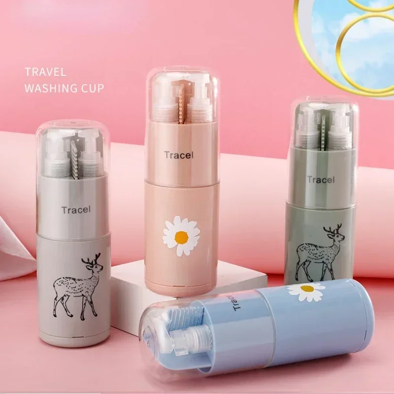 

Toothbrush Storage Organizer, Dental Kit, Portable Wash Cup Set for Outdoor Travel Camping Bathroom Mouthwash Cup