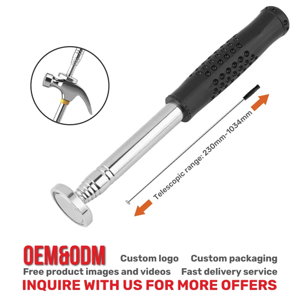 50LB Strong Magnetic Retractable Stainless Steel Telescopic Pen Pickup Stick Magnet Tool for Hard To Reach