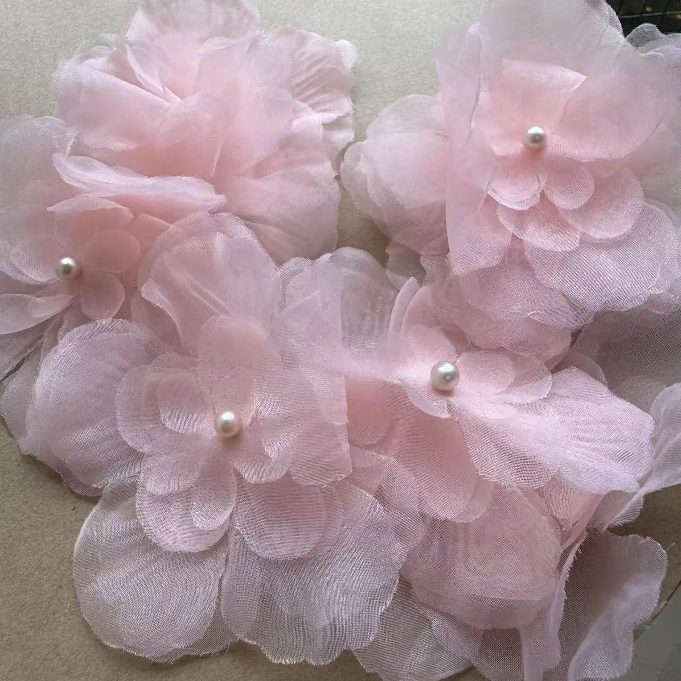 

10pc DIY fashion organza flower Patches for clothing Embroidery floral patches bags decorative parches applique sewing craft