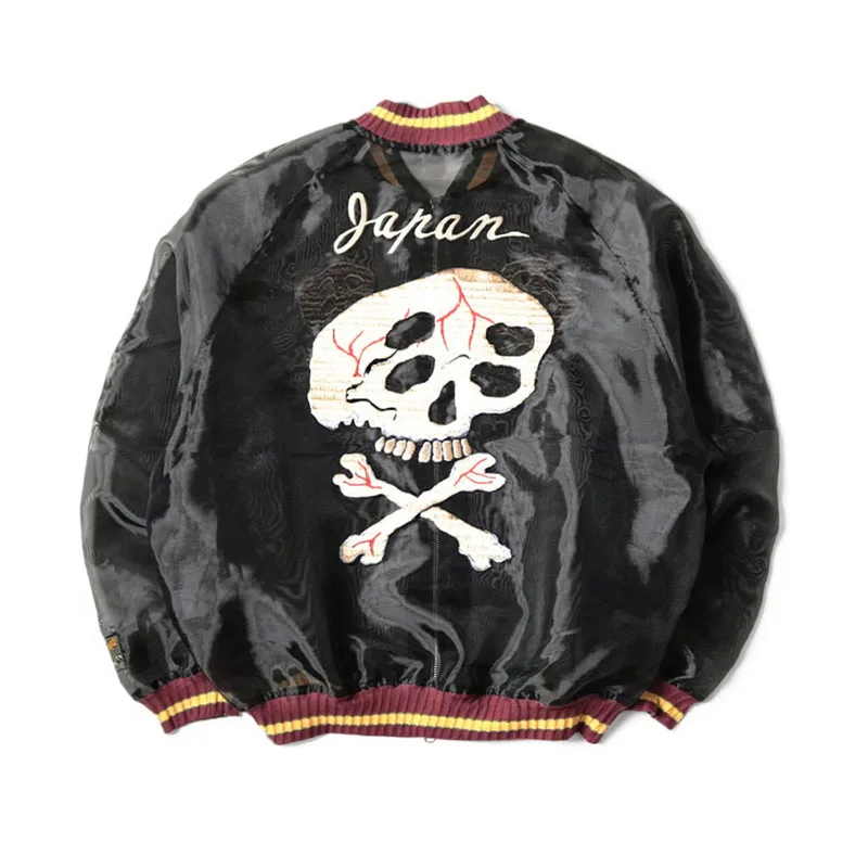 24SS KAPITAL Hirata Japanese Semi Transparent Skull Embroidery Sunscreen Zipper summer Jacket for Men