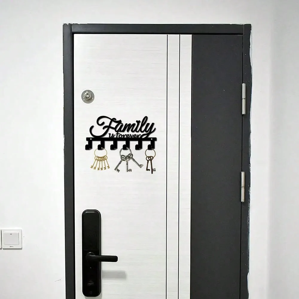 1 Buah Gantungan Kunci Kait Rumah Huruf Kreatif dari Merek G, Kerajinan Rumah Besi Tempa Hitam untuk Rak Mantel Terpasang Di Dinding Balkon