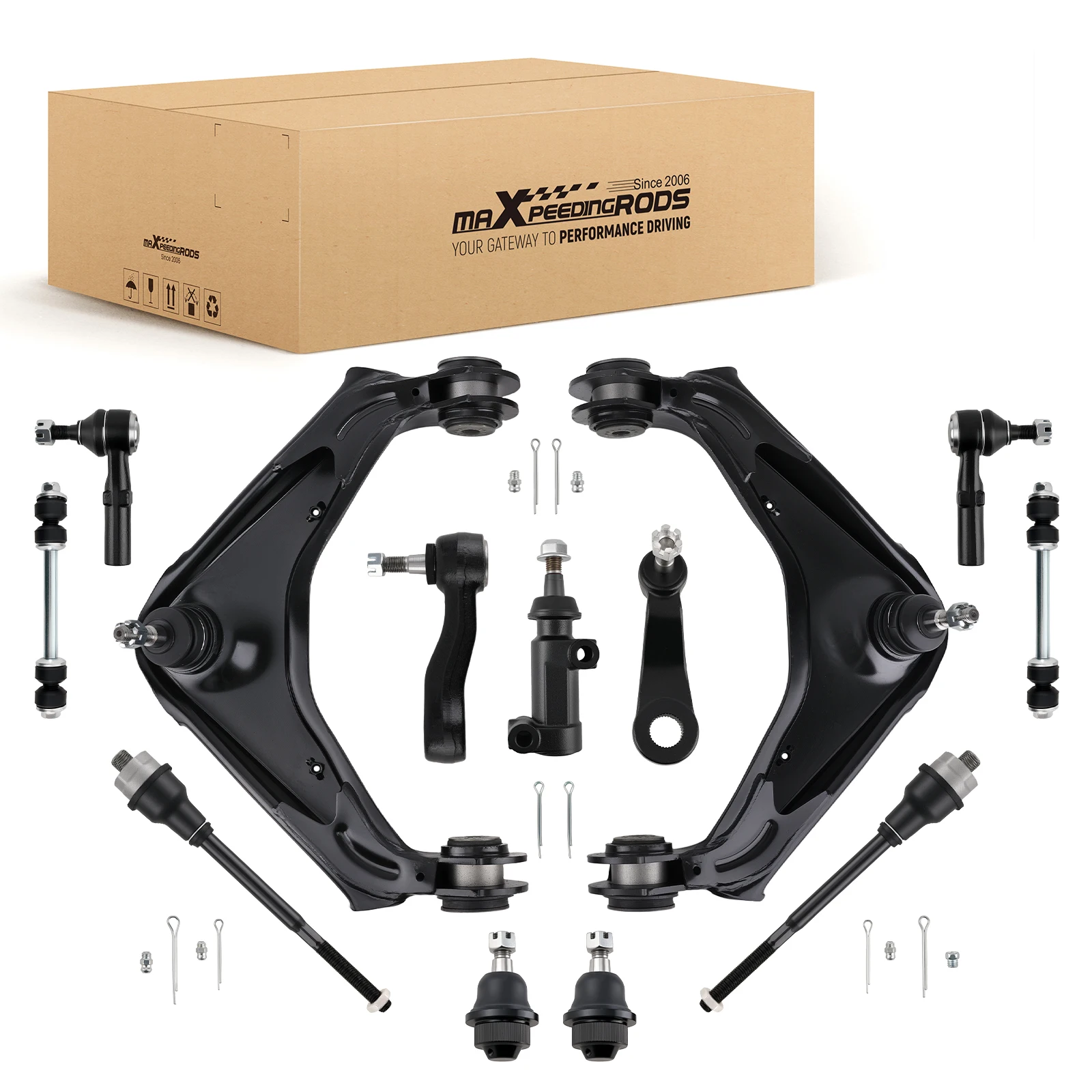 Maxpeedingrods 13x Front Upper Control Arm Pitman Idler Arm for Chevy Silverado Sierra 1500 2500 HD