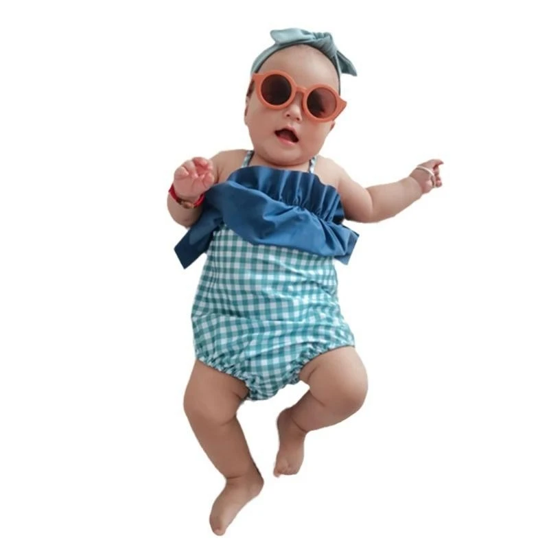 J15U Baby Photography Clothing Set Girls Romper Bodysuit Headdress Infant Shower Gift Photos Props for 0-3 Month Newborn