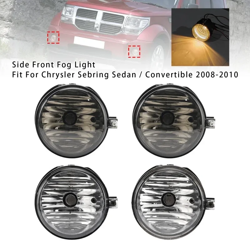Pair Fog Lights 4805857AA 4805857AB For Dodge Chrysler Caliber Jeep Compass Front Lamp Replacement Auto Parts