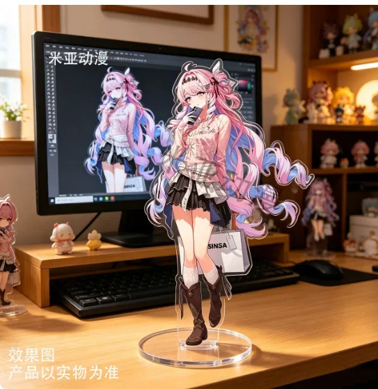 Japanese Anime Wuthering Waves Dani Aemeath 10cm Acrylic Stand Figure Model Plate Cosplay Collection Desktop Decor Gifts MM