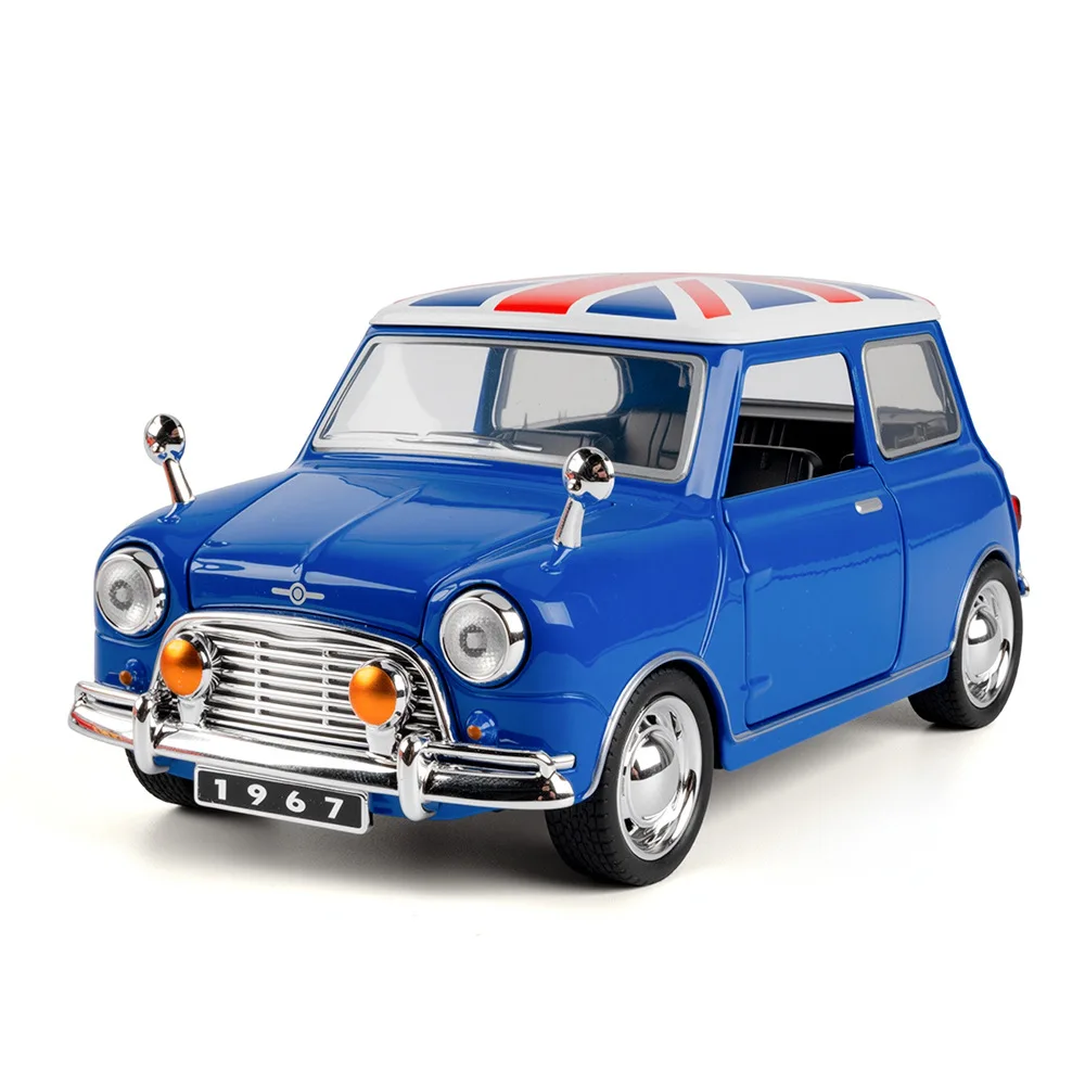 1:32 Mini Cooper S Alloy Classic Sports Car Model Diecast Metal Track Racing Car Vehicles Model Sound Light Toy Gift