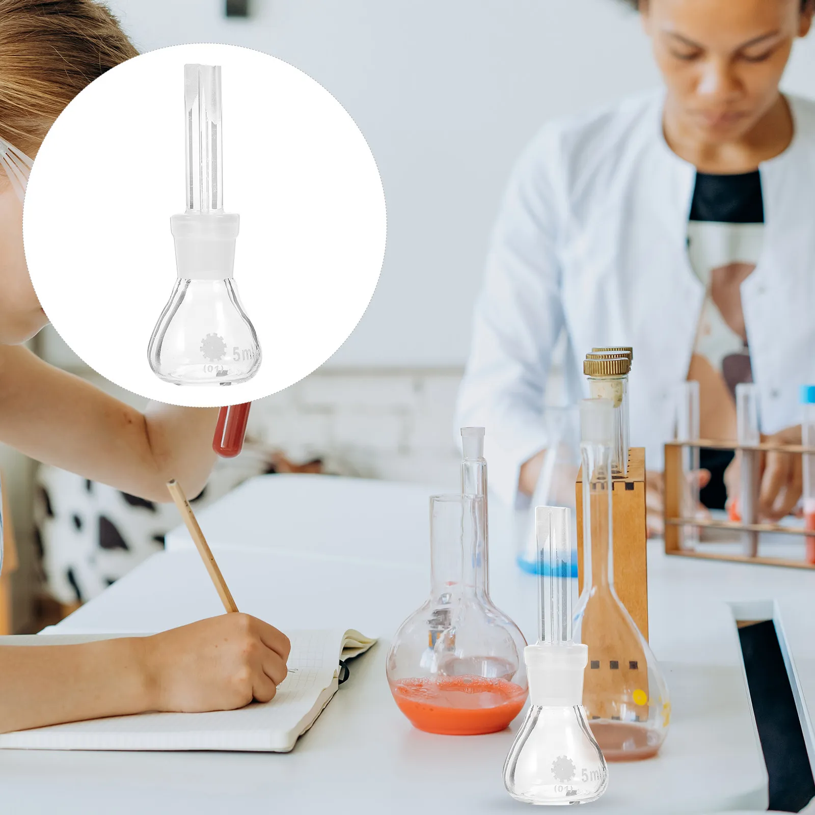 

Glass Pycnometer Gravity Bottle 5Ml Corrosion Resistant High Temperature Resistance Lab Glassware Specific Gravity Density