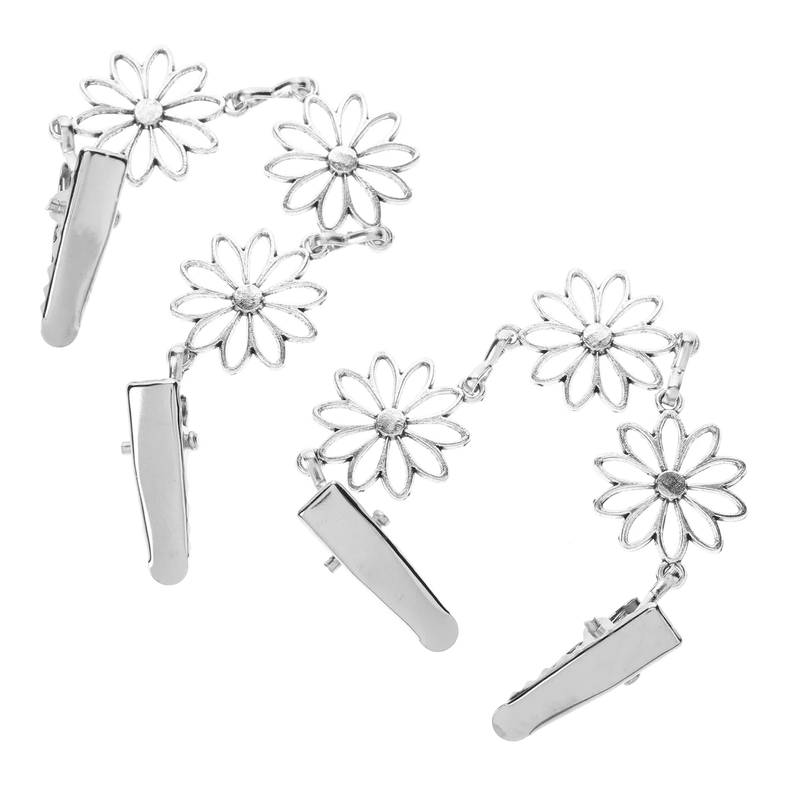 

2Pcs Sweater Clips European Style Vintage Design Durable Zinc Alloy Iron Shawl Collar Clips for Dresses Scarves