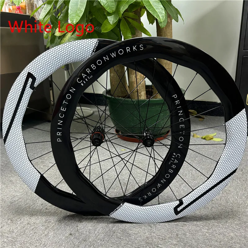 NEW 700C 6560mm Depth Prin ceton Road Bicycle Wheelset U Shape Carbon Fiber Disc Brake Clincher Wheels UD Glossy