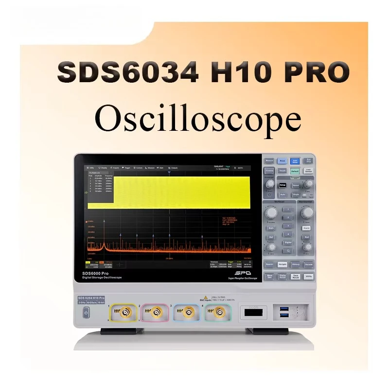 SDS6034 H10 Pro 350MHz High-Resolution Digital Oscilloscope 2 GHz 4 Channels