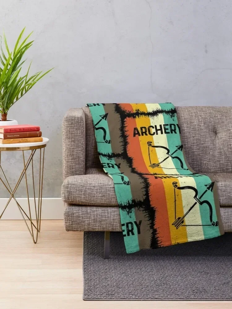 Vintage Retro Archery Throw Blanket