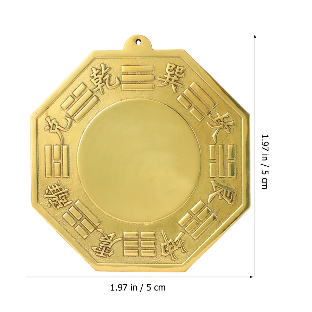 Pure Copper Craft Mirror Exorcism Decor Wall Bagua Mirror Decoration Convex Golden Chinese Crafts Home Decoration