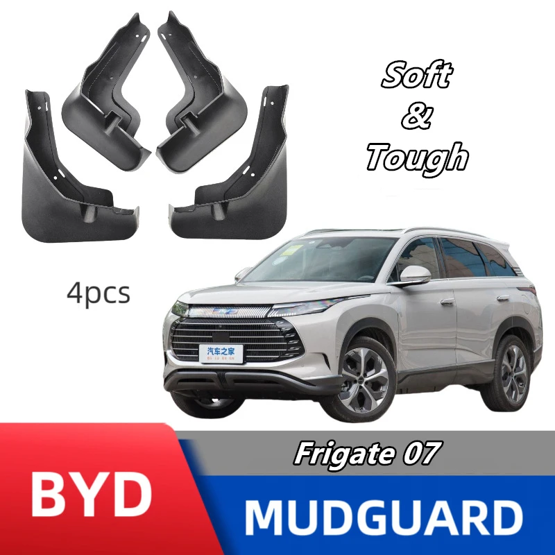 

Car mudguard for BYD Frigate 07;Soft plastic material;Prevent sediment splashing;Keep the vehicle clean;Electric