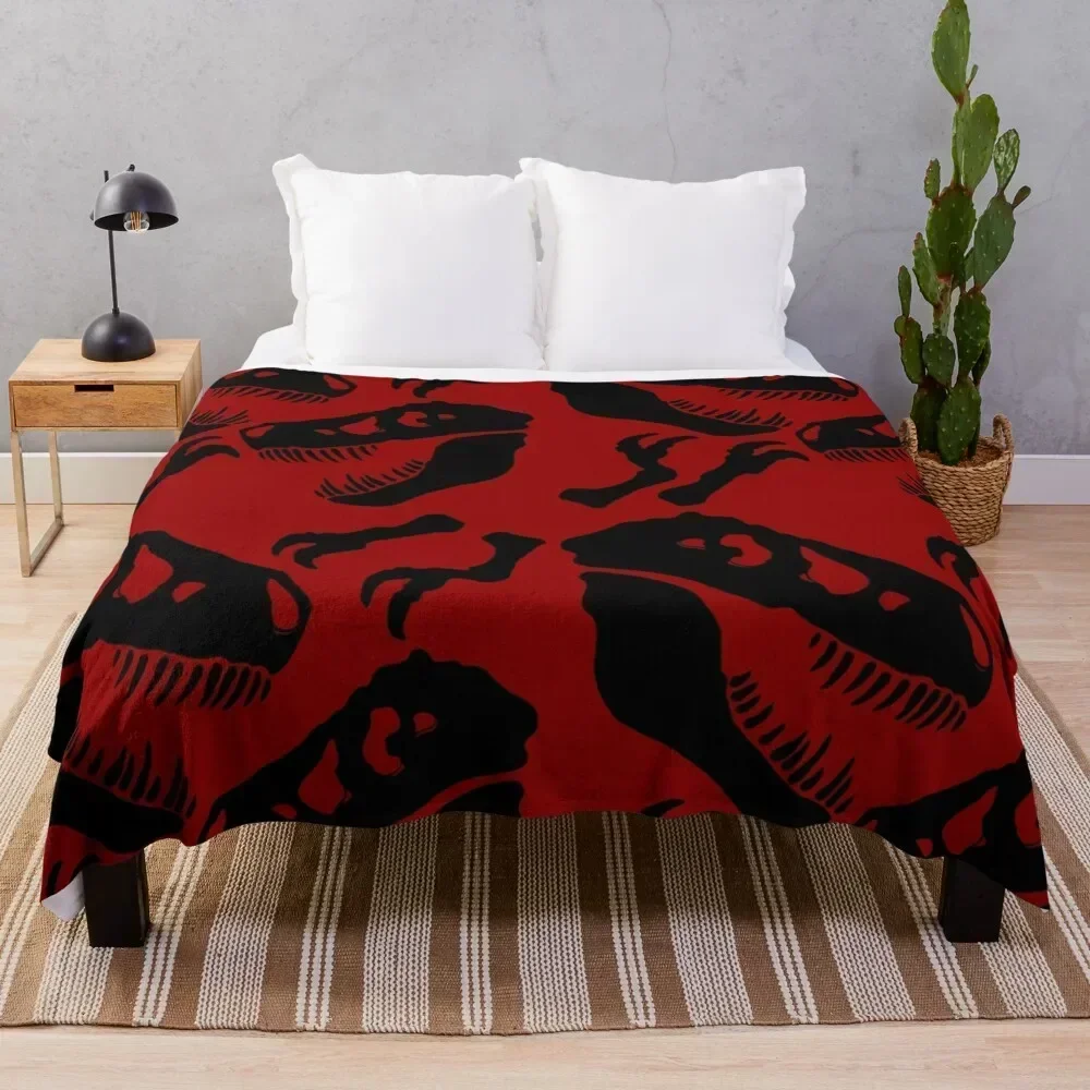 

Black Skull Pattern Throw Blanket Durable Warm Blanket for Daily Home Use