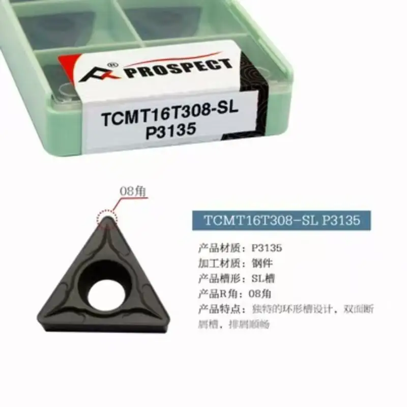 Prospect Triangular Internal Hole Cnc Blade Tcmt16T304/16T308-Sl P3135 for Machining Steel Parts