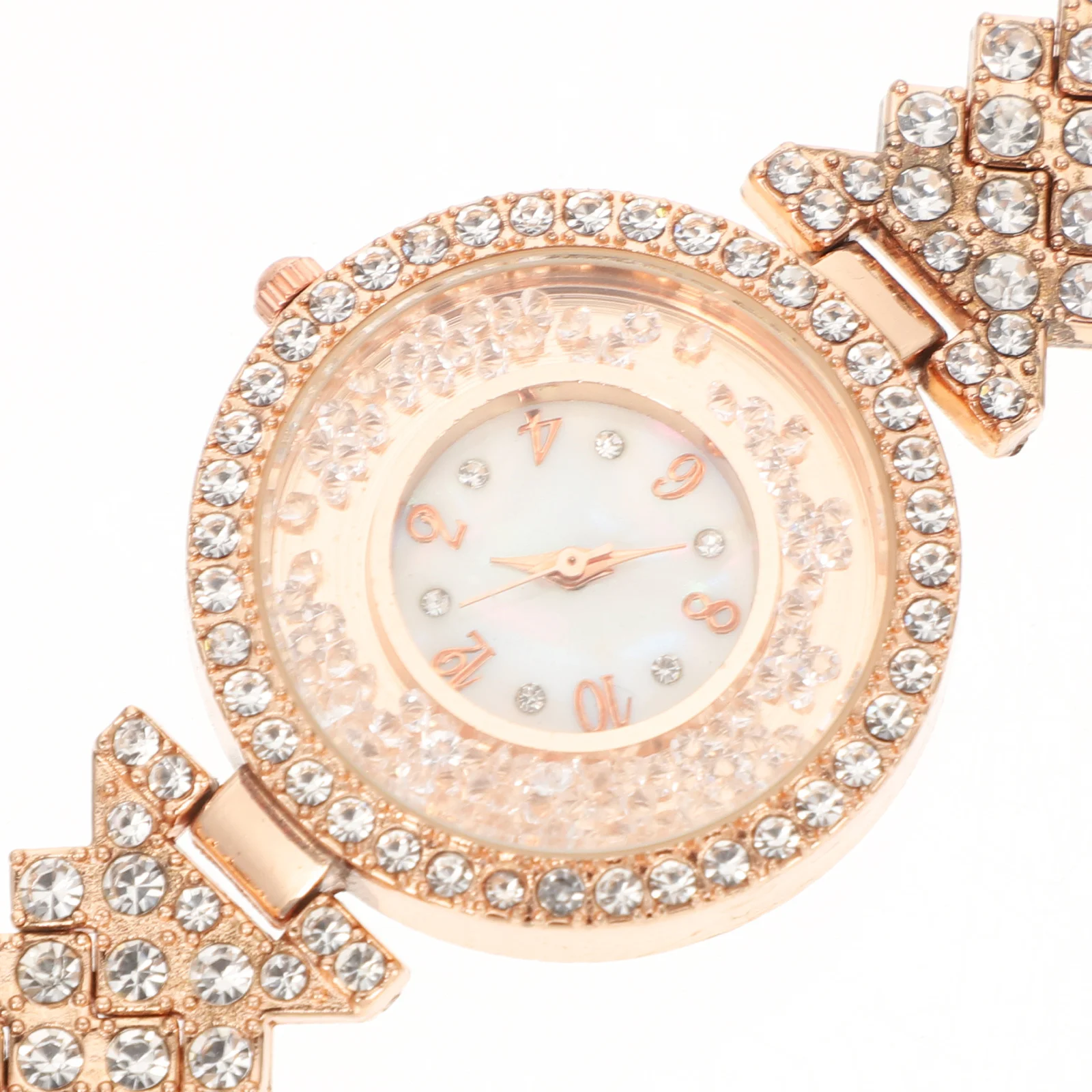 

Women Quartz Watch Full Rhinestone Elegant Alloy Strap Lady Wristwatch Luxury Fashion Timepiece For