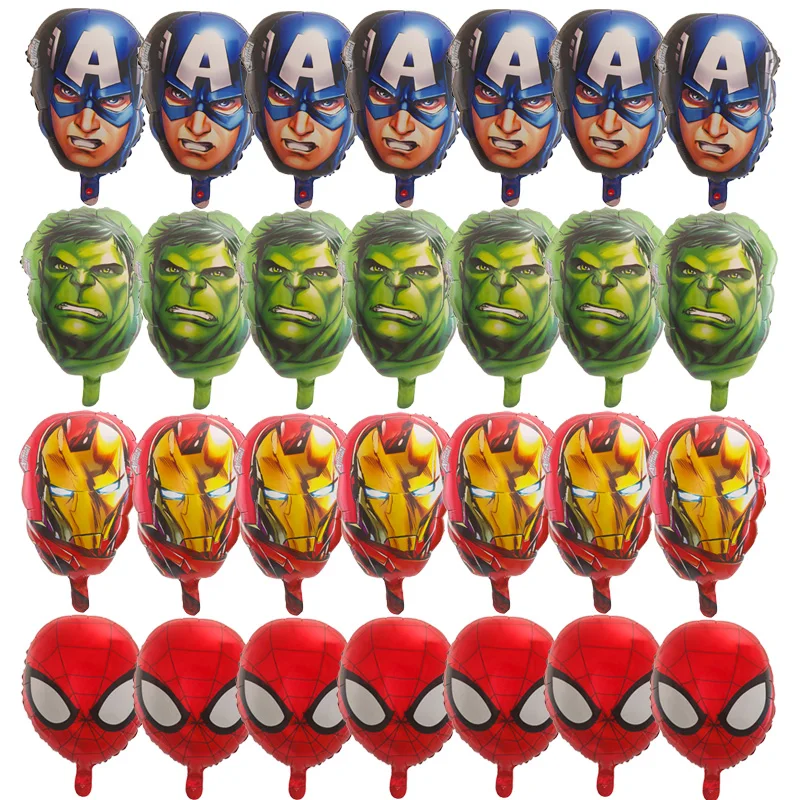 50pcs 43*34CM Cartoon Spiderman Children Toy Inflatable Helium Foil Balloon Happy Birthday Baby Shower Party Decoration Globos