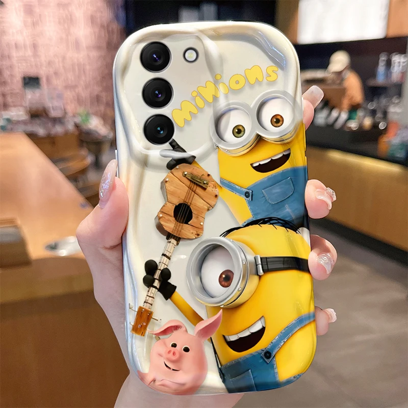 M-Minions Case for Samsung Galaxy S24 S23 S22 S21 Ultra Plus S20 FE A73 A72 A71 A55 A54 5G A53 A52 A51 4G A50S A50 Back Cover