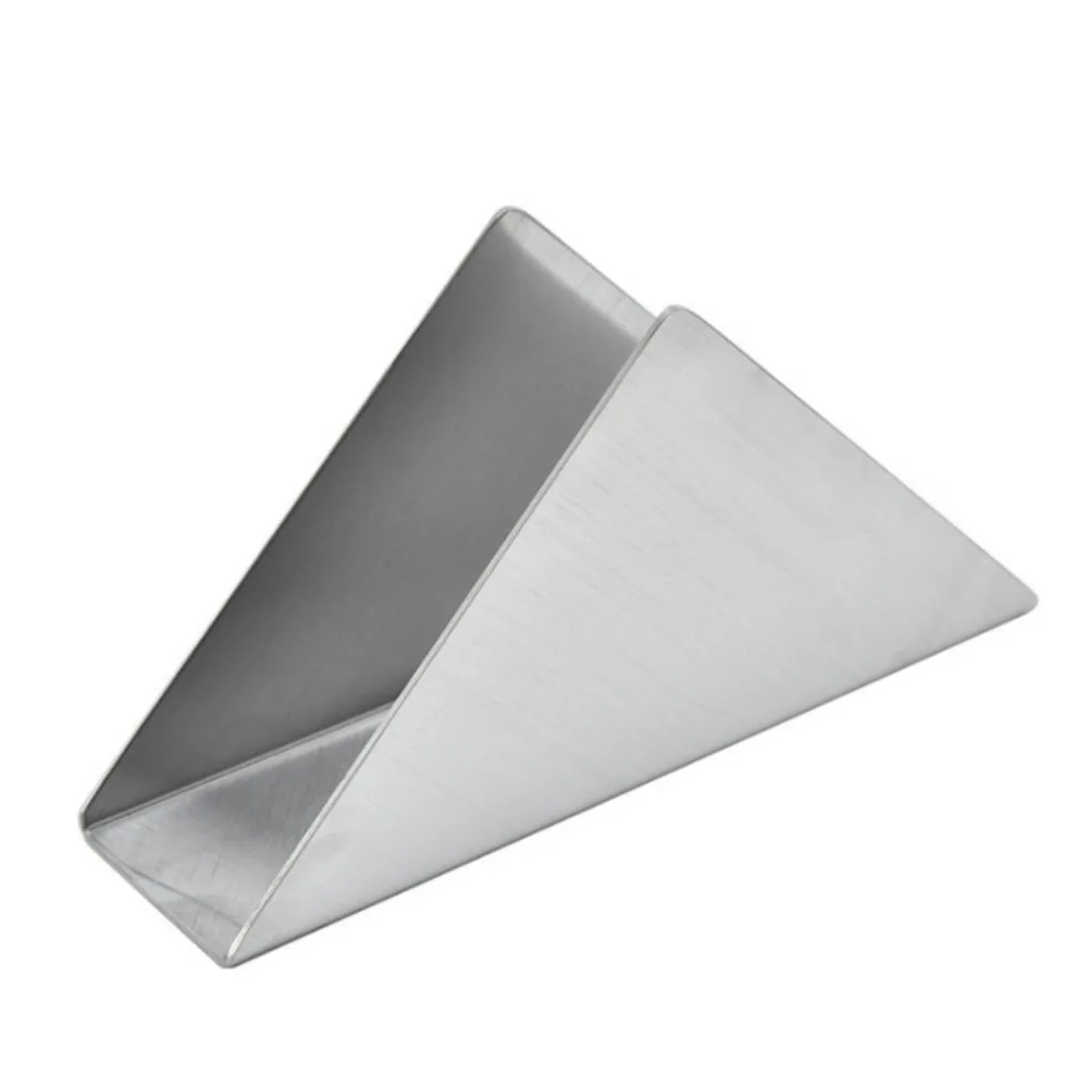 

Minimalist Stainless Steel Triangle Napkin Holder Handicraft Durable Vertical Tissue Holder Stable Storage Tissue Rack Kitchen