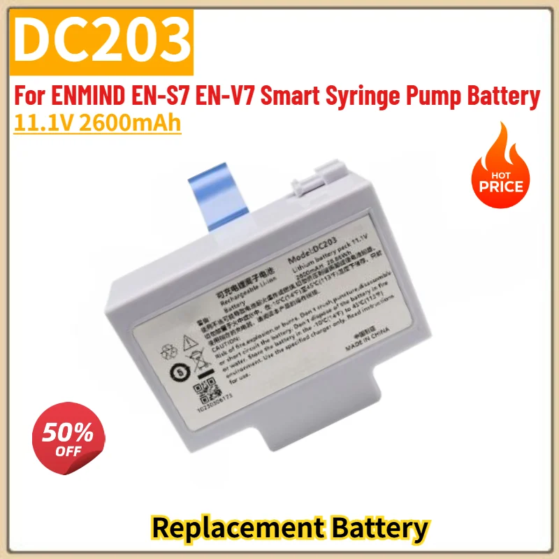 

DC203 High Quality Battery 11.1V 2600mAh For ENMIND EN-S7 EN-V7 Smart Syringe Pump Battery