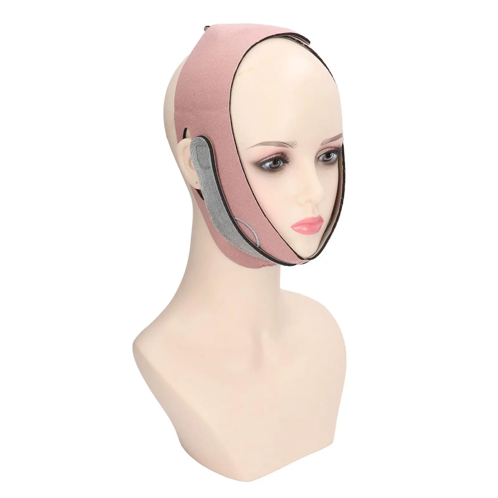 V-Shaped Facial Slimming Strap - Soft Breathable Face Lifting  for Women, Pink M Size