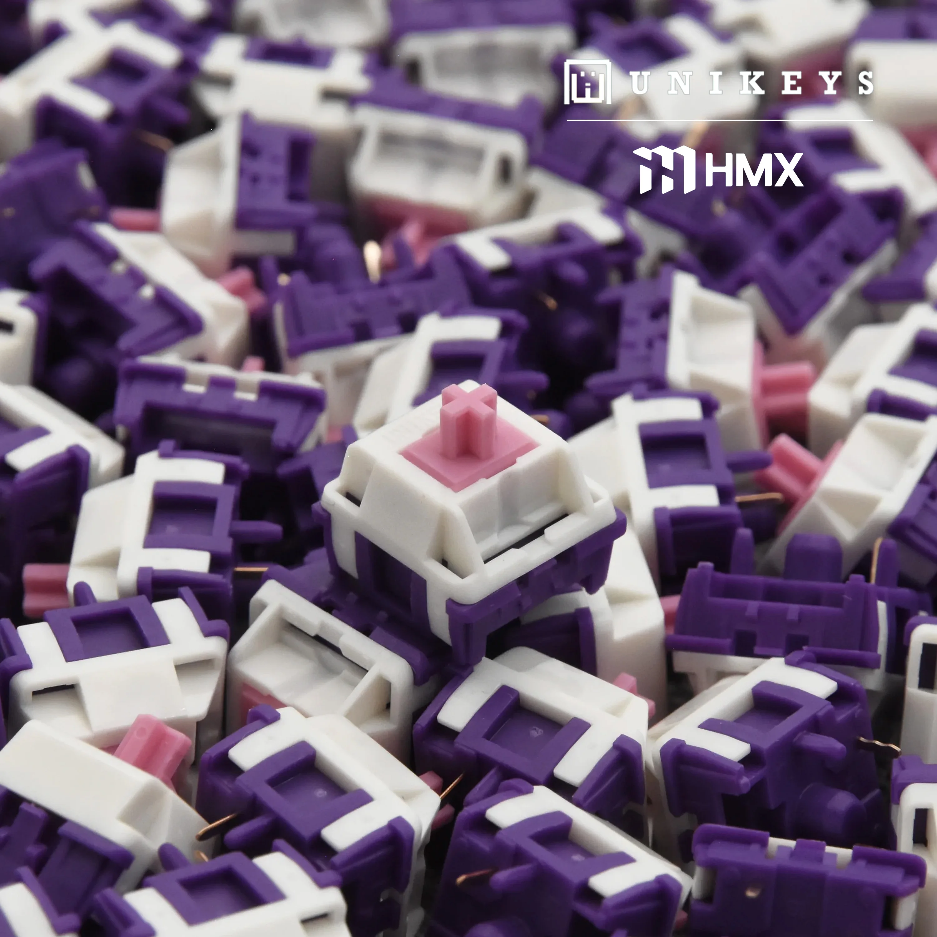 Prelubed HMX Unikeys mx linear switch Purple Dawn for mx keyboard pcb use