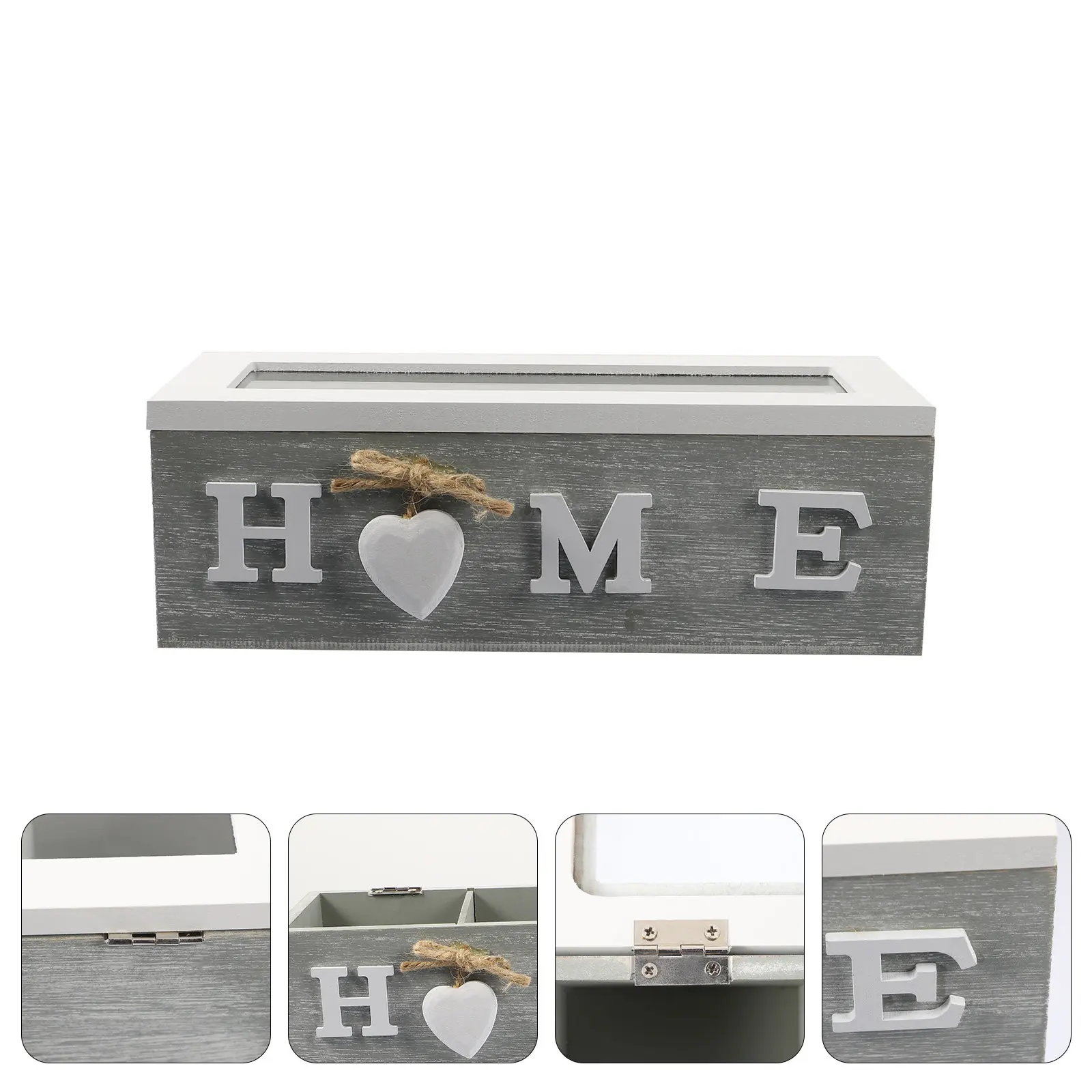 

1 шт. Премиум-органайзер из дерева для хранения чая, украшений, косметики, в ретро-стиле, настольный органайзер, деревянный контейнер для дома