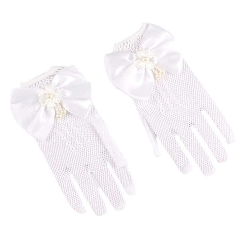 

Sophisticated Gloves Sweet Mittens for Girls' Gowns Dress Feature Lace