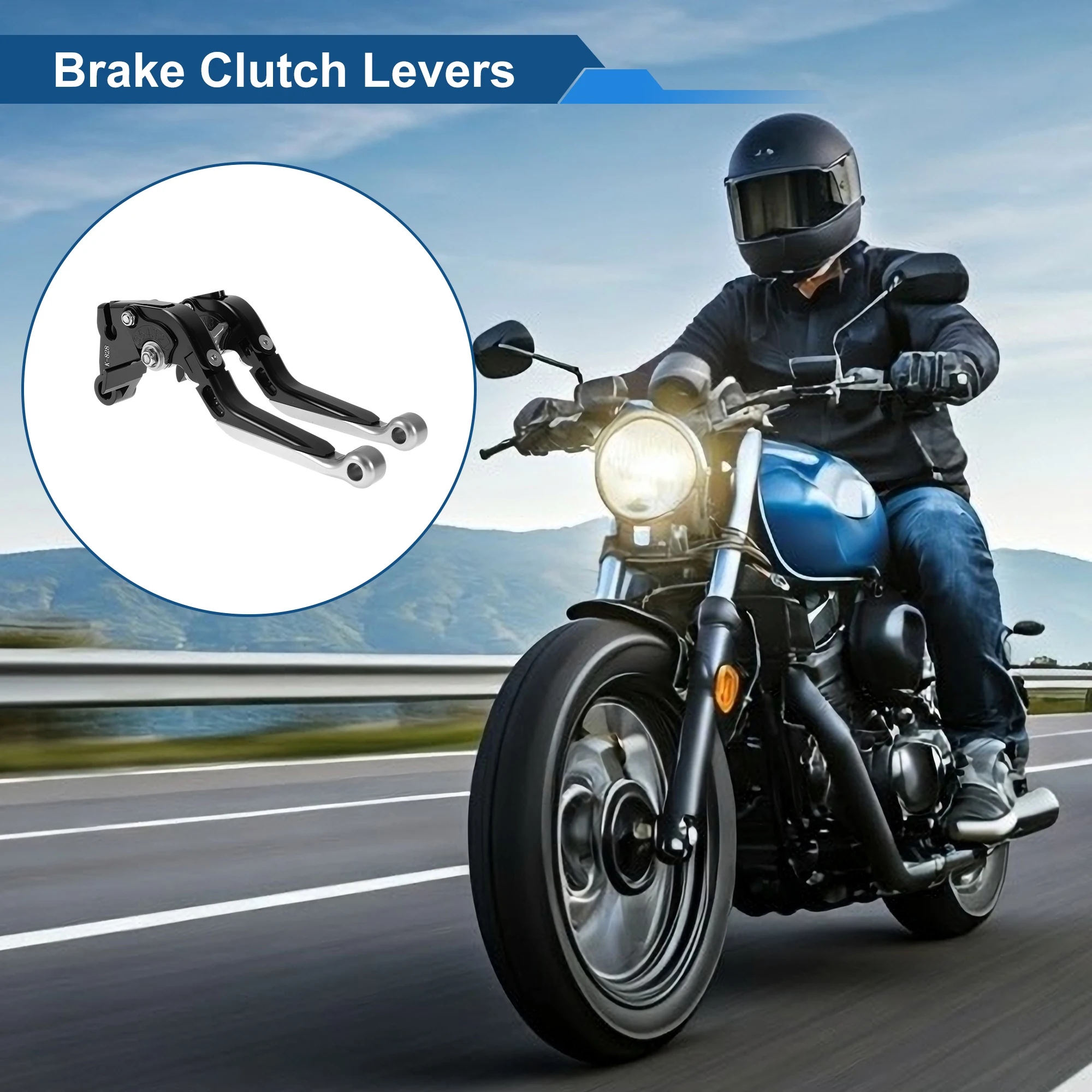 Motoforti Adjustable Short Long Brake Clutch Levers for Kawasaki ZZR600 Black Silver Tone