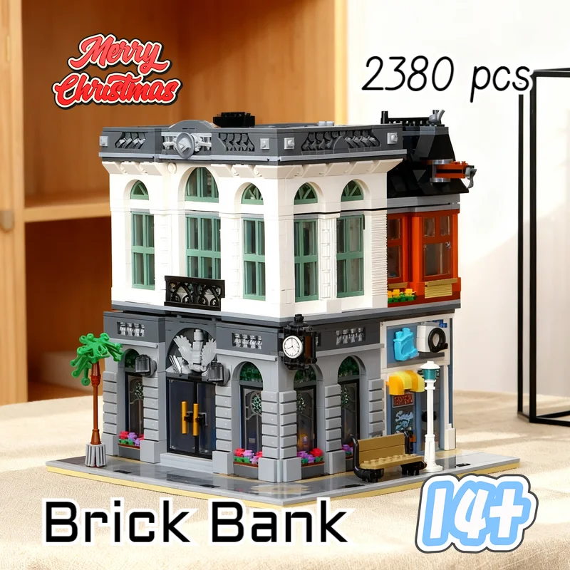 2380pcs Hot Toy Creator Expert European House Brick Bank 10251 Modular Building Block Puzzle Model Toy Birthday Christmas Gift
