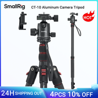 SmallRig CT-10 Aluminum Camera Tripod Foldable Aluminum Tripod & Monopod, 360°Ball Head Detachable for DSLR Camera, Phone -3935