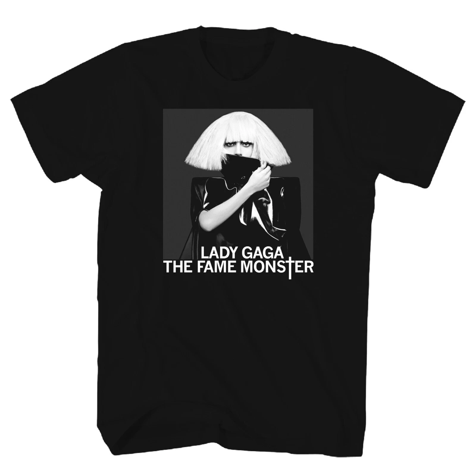 Camiseta Lady Gaga Fame Monster para hombre, camiseta de banda clásica de música Rock and Roll, ropa de calle negra de alta calidad para hombre y mujer