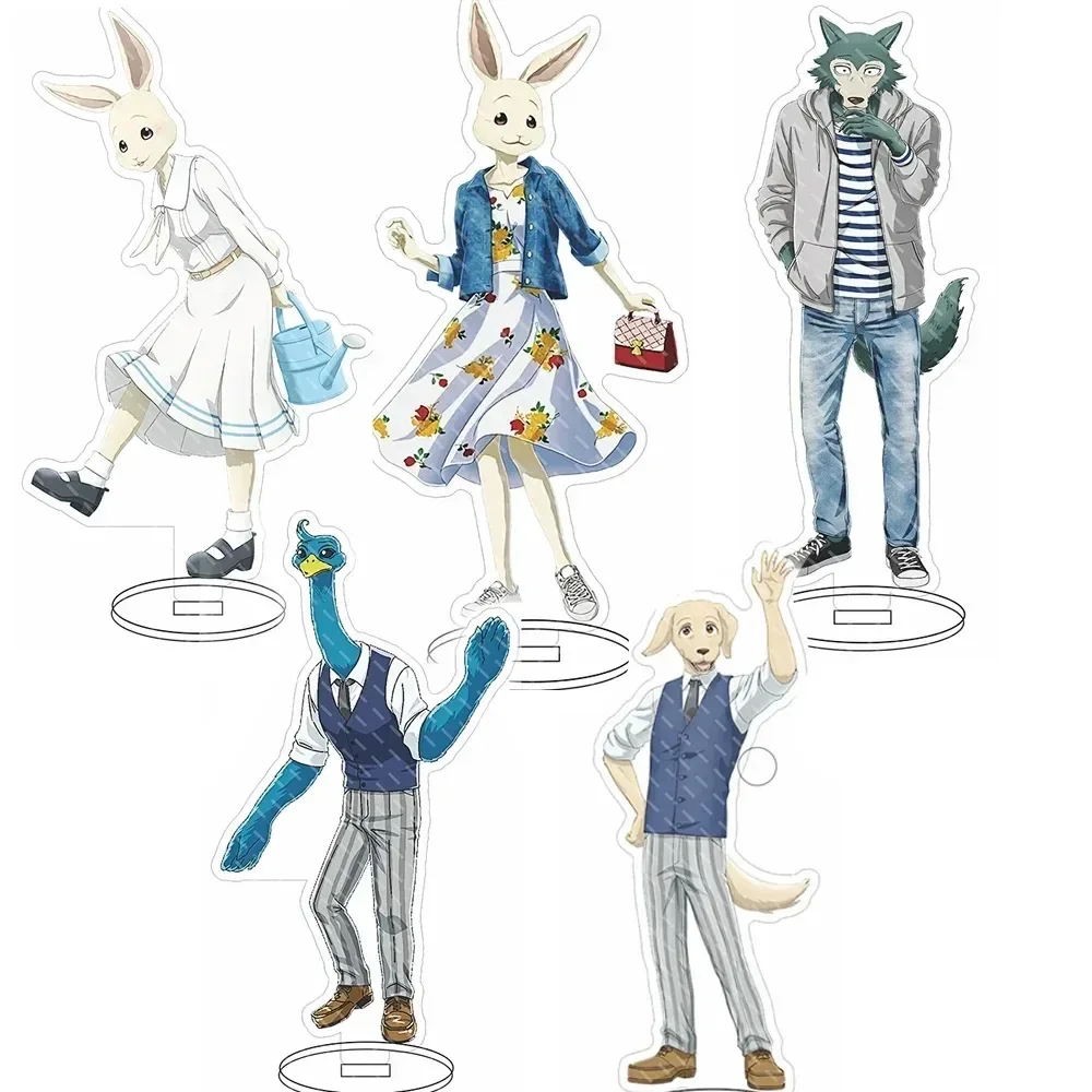 Fun BEASTARS Character Standing Sign Anime Figure Legoshi Louis Haru Double-Sided Acrylic Stand Model Desk Decor Props Gift Toy