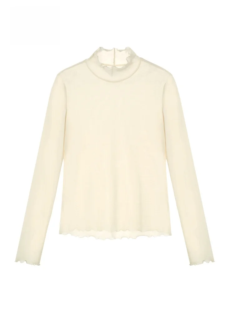 

Женский тонкий пуловер GOFAR с высоким воротником, базовая кофта, нижняя рубашка, белая, новая, осенняя, с длинным рукавом, для повседневной носки