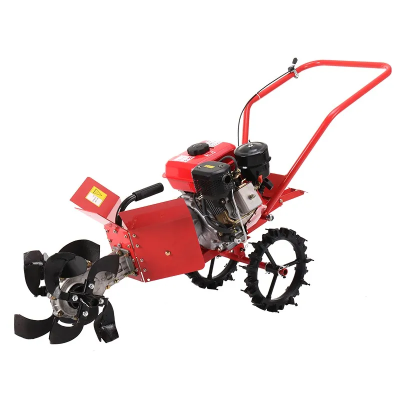 

Multifunctional agricultural gasoline micro-tiller scarifier mower machine cultivated land machine fertilization cable trench