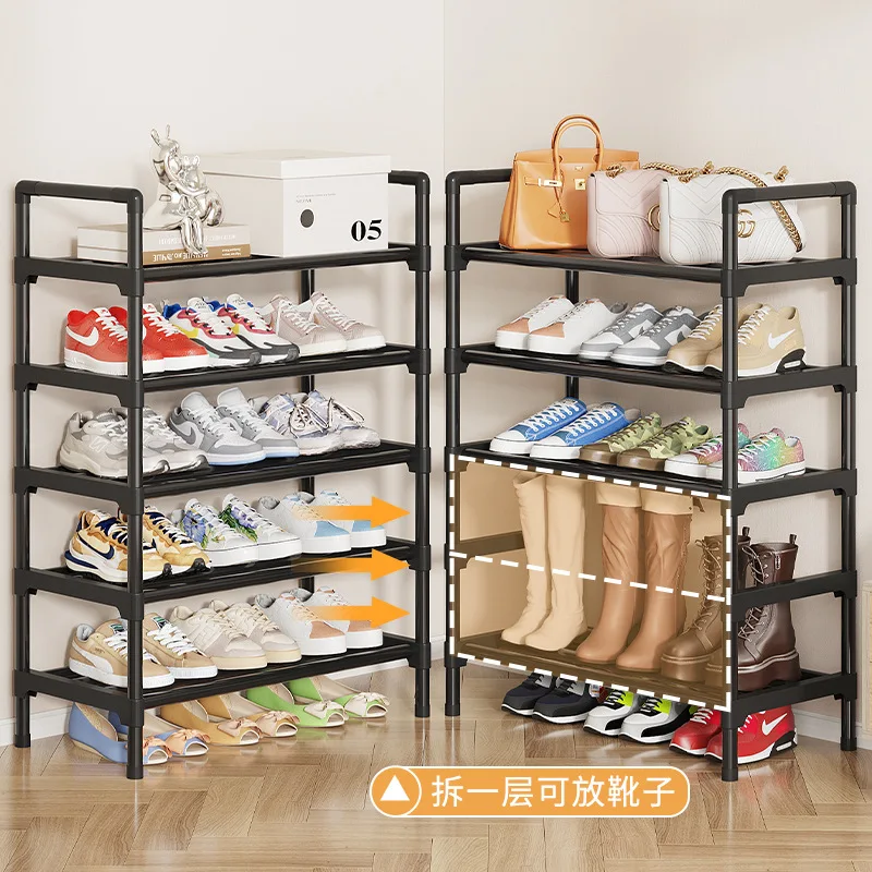 Simple Shoe Rack DIY Easy Assemble Dustproof Boots Organizer Stand Holder Space-Saving Shoes Storage Shelf Entryway Shoe Cabinet