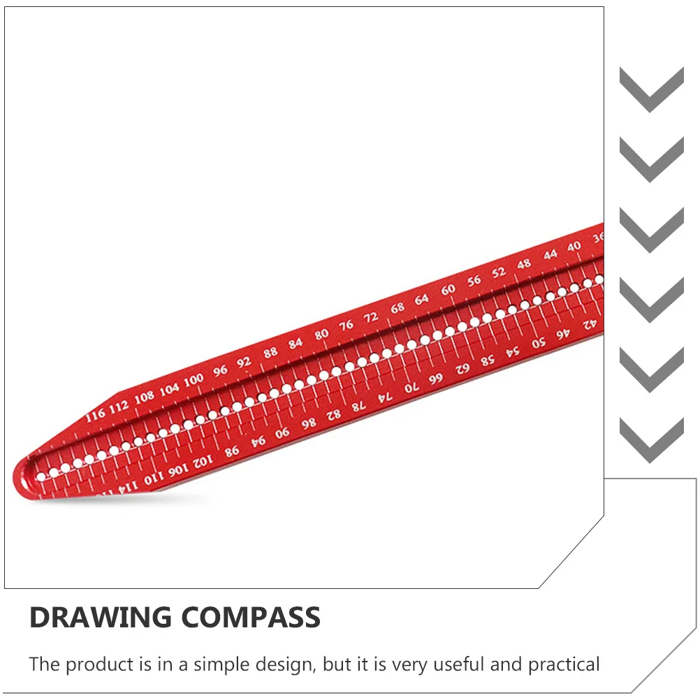 

Portable Circle Gauge Woodworking Hole Ruler Precision Aluminum Alloy Drawing Compass for Carpentry Engineering Decoration