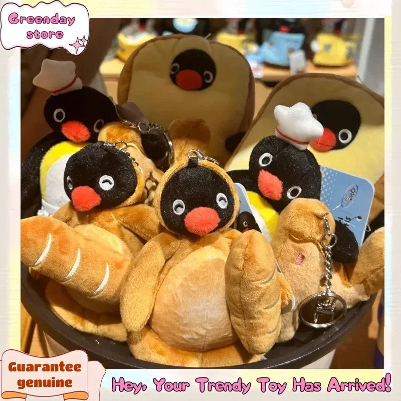 

Новая оригинальная серия кремовых тостов Pingu Pengu Stay At Home, кремовая кукла-тост, теплый брелок для объятий, милая коллекция Kawaii, подарки, игрушки