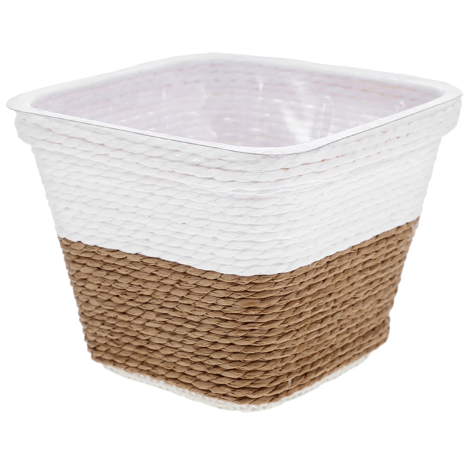 

4 Pcs Plant Decor Mini Flower Pot Pots Indoor Woven Basket Planter Paper Rope for Handwoven