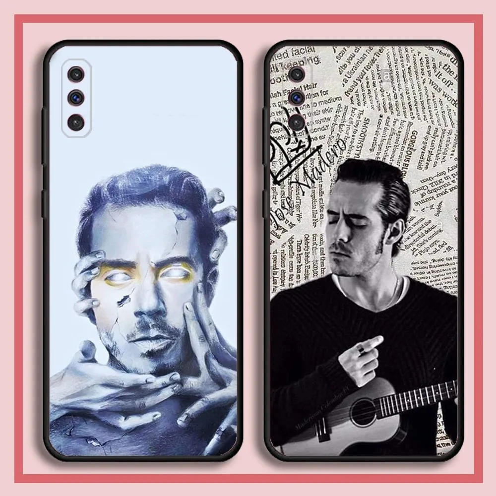 Funda de teléfono Jose Madero Singer para Samsung S23,23,22,30,21,10,9,Note20 Ultra,Lite,Ultra,5G,Plus,FE,funda blanda negra