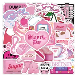 10/30/50 adet Y2K serisi pembe karikatür çıkartmalar kız estetik Sticker Scrapbooking bavul araba dizüstü Kawaii dekoratif çıkartmaları