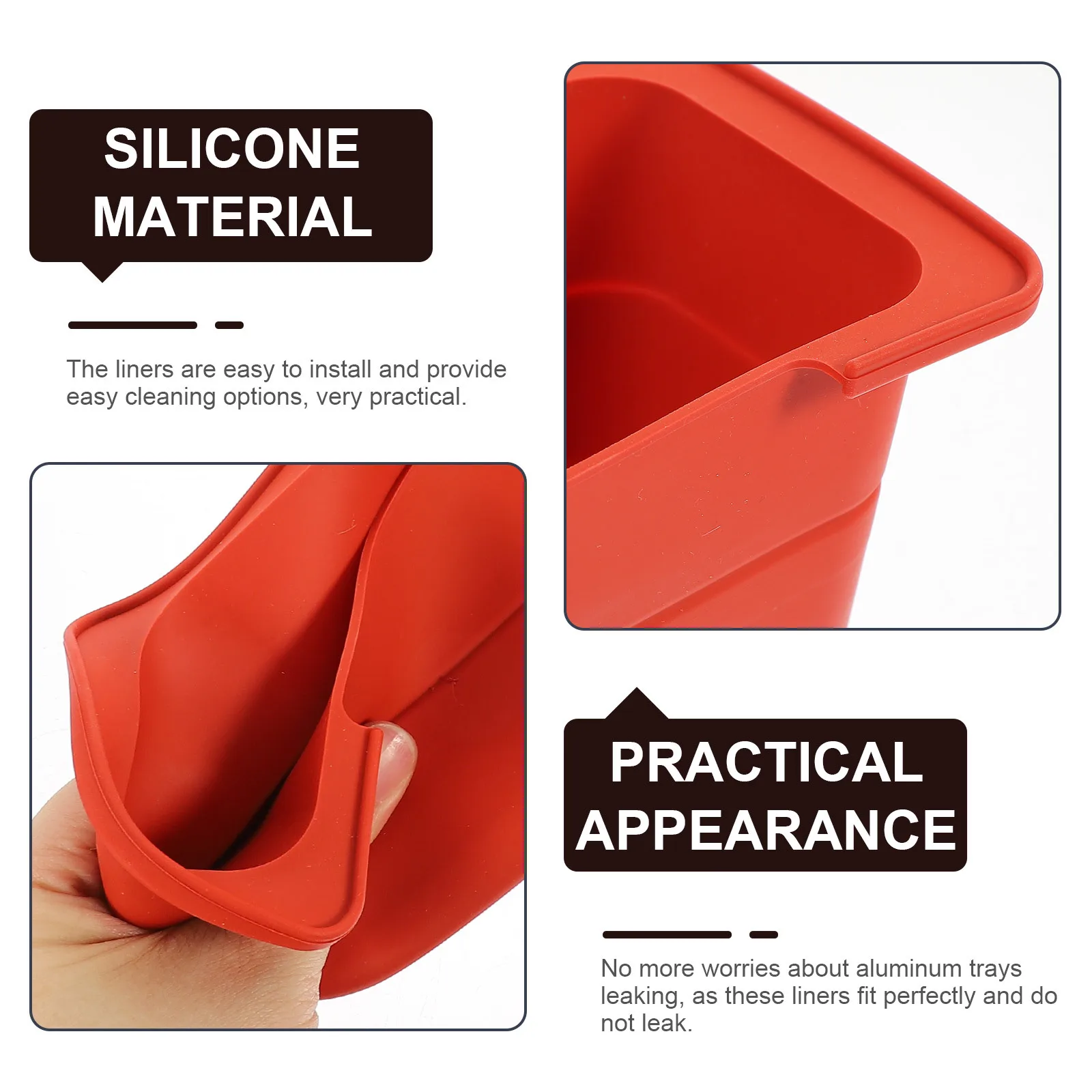 

2Pcs Silicone Grease Cup Liners Reusable Drip Pan Liners for Camping Outdoor Grilling Easy Clean Non-Leak Replacement Accessory