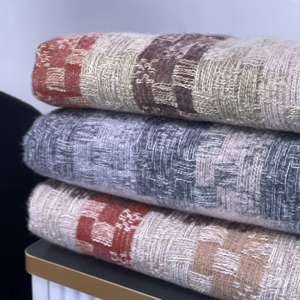 

Новый мягкий клетчатый шарф, универсальная шаль с кисточками из искусственного кашемира, длинный глушитель, осень-зима