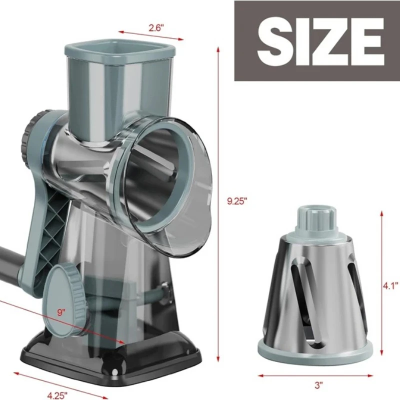 3 в 1, роторная терка для сыра, универсальная ручная овощерезка, измельчитель арахисовых орехов, измельчитель сыра и овощей