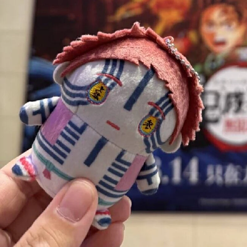 Genuíno anime demon slayer akaza rengoku kyoujurou tanjirou cosplay fofo impressão algodão maumet dos desenhos animados fantoche chaveiro natal