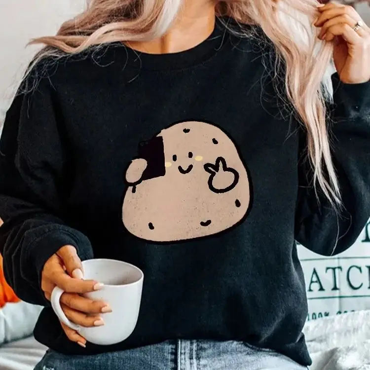 

Retro Vintage Sweatshirt Graphic Hoodies Y2K Tops Casual Daily Wear Unisex Versatile Stylish Pullover Cute Selfie Potato