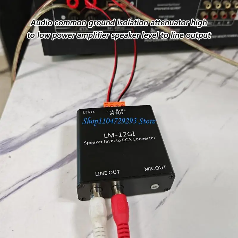 

Y2GD Professional Speaker Level to Audios Converter Isolation Attenuator 40HZ-20KHZ Frequency Response Low Distortions