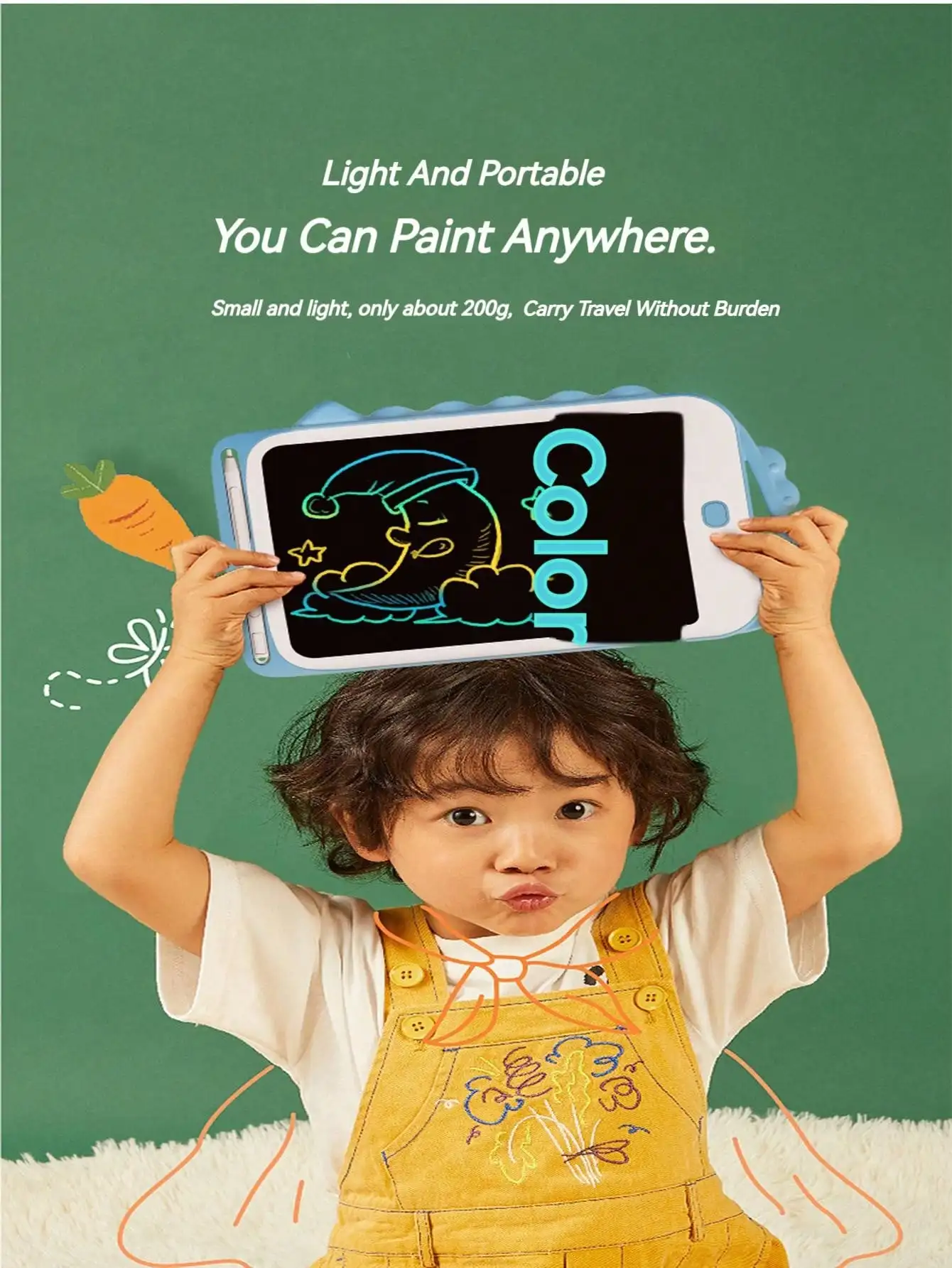 8INCH Children Lcd Graffiti Board Children Colorful Drawing Educational Toys Parent-Child Interactive Drawing Toys holiday gifts