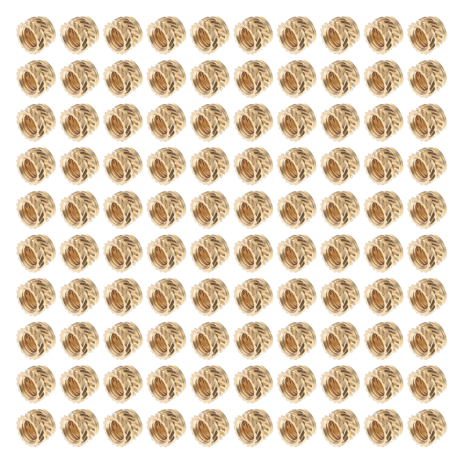 

100 Pcs Copper Nut Heat Resistant Insert 3d Printer Fine Workmanship Threaded Knurled Embedment Hot-pressed Nuts