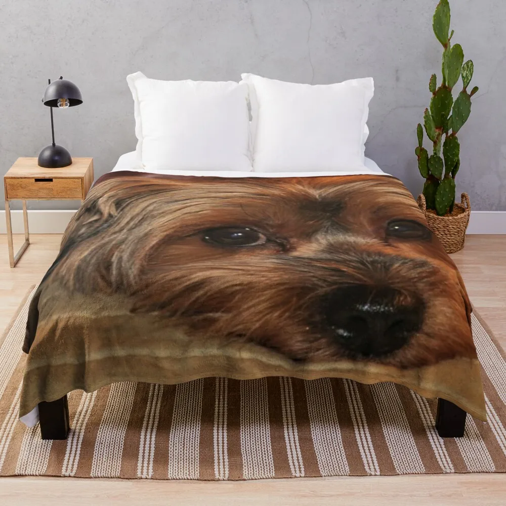 

Cute Yorkshire Terrier Yorkie Puppy Dog Throw Blanket Retros Soft Plaid Vintage Blankets